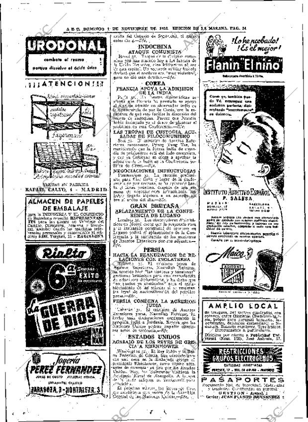 ABC MADRID 01-11-1953 página 34