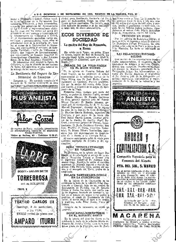ABC MADRID 01-11-1953 página 40