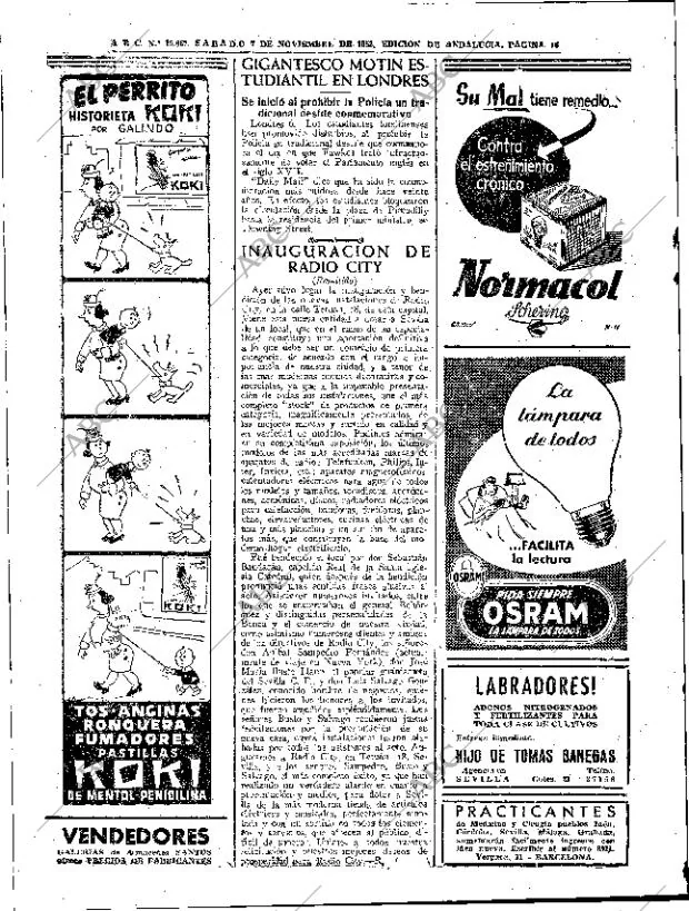 ABC SEVILLA 07-11-1953 página 16
