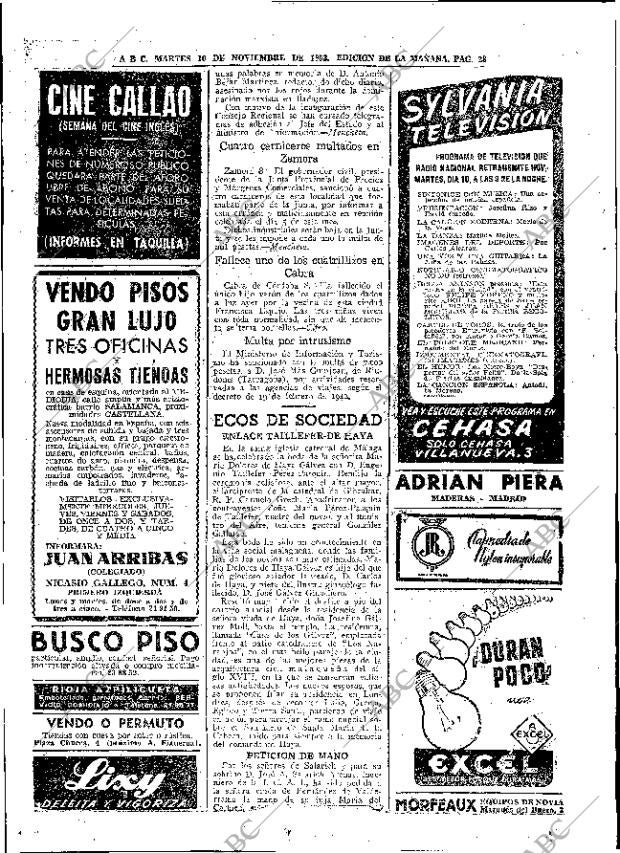 ABC MADRID 10-11-1953 página 28