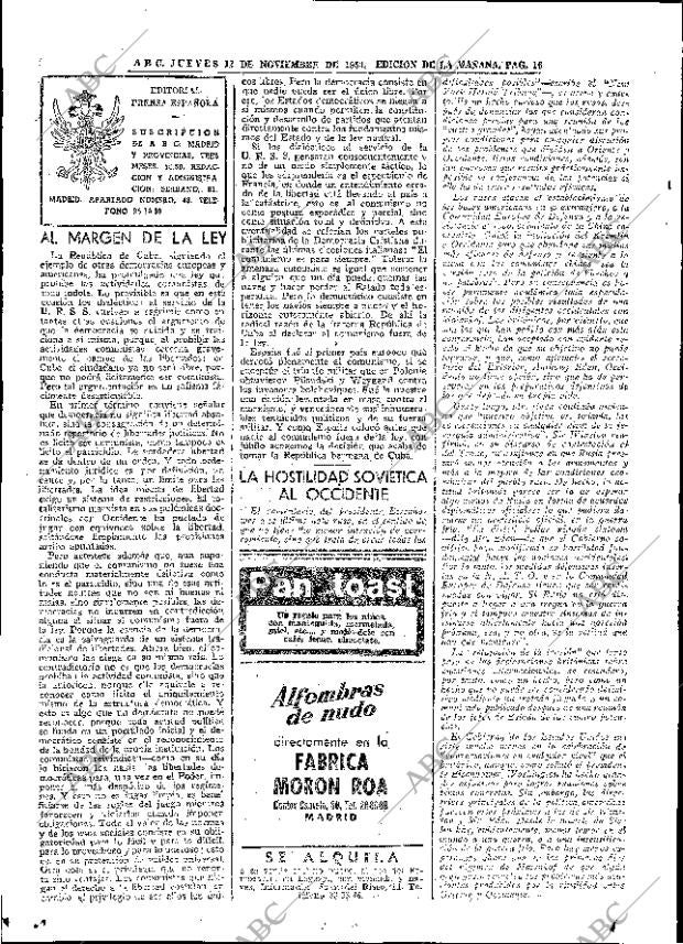 ABC MADRID 12-11-1953 página 16