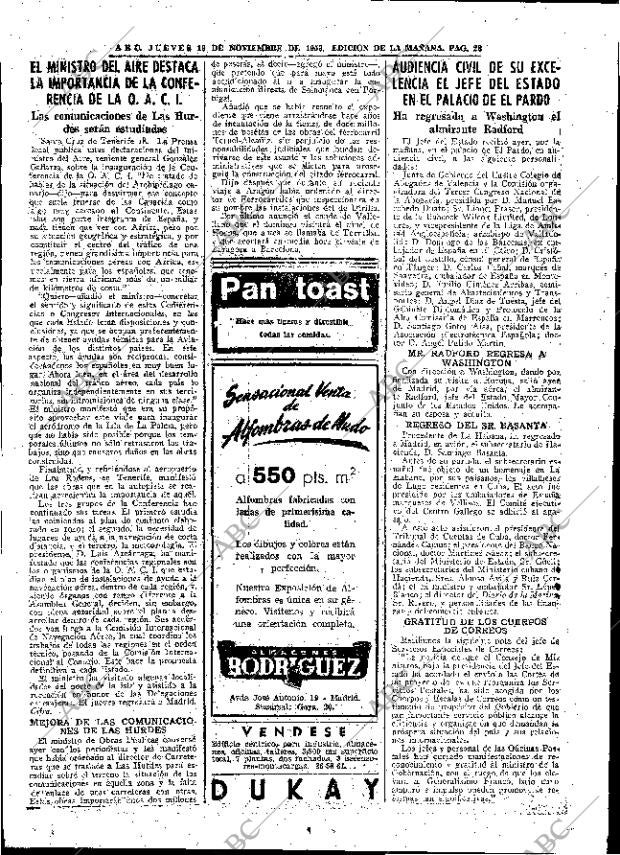 ABC MADRID 19-11-1953 página 28