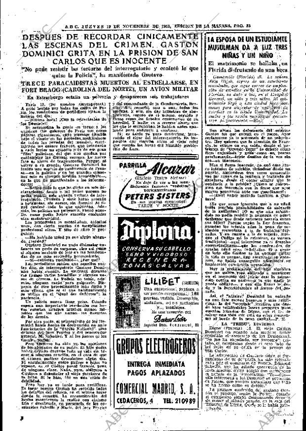 ABC MADRID 19-11-1953 página 33