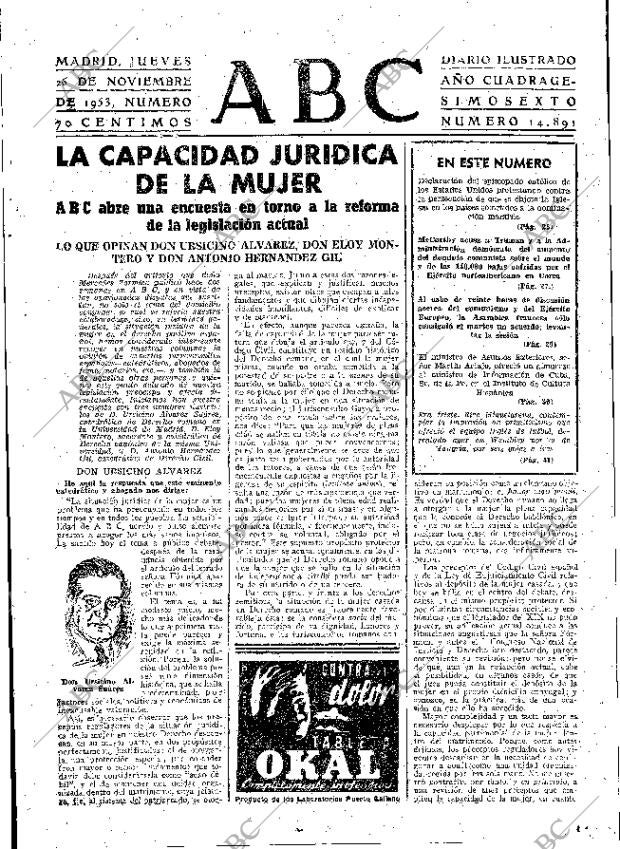 ABC MADRID 26-11-1953 página 23