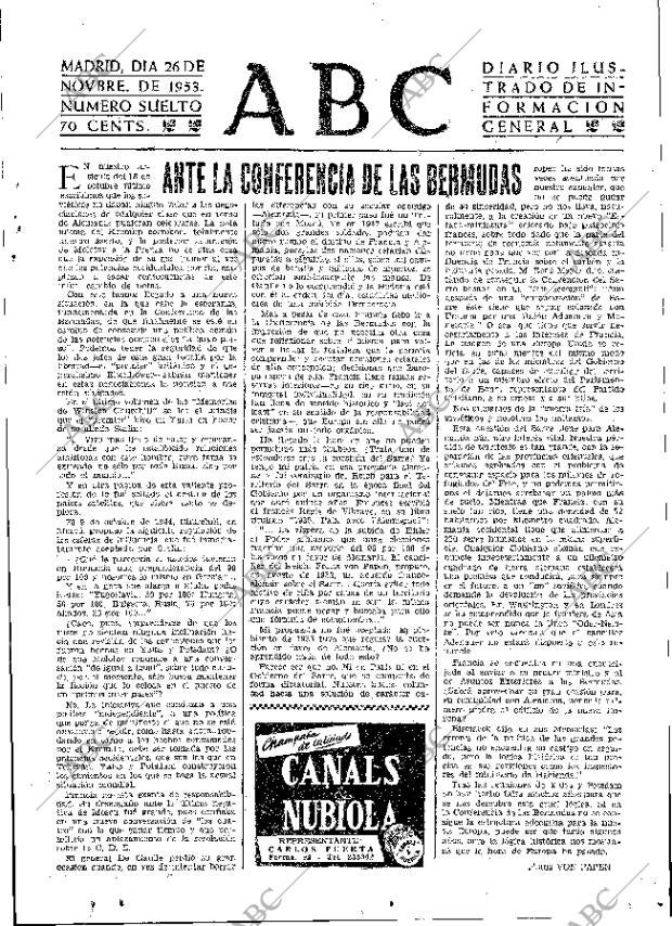 ABC MADRID 26-11-1953 página 3