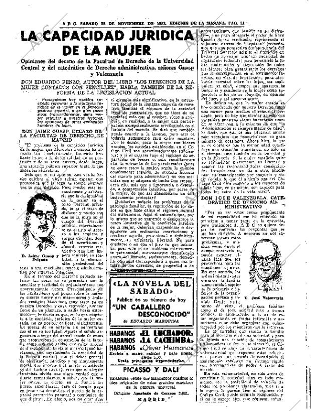 ABC MADRID 28-11-1953 página 21