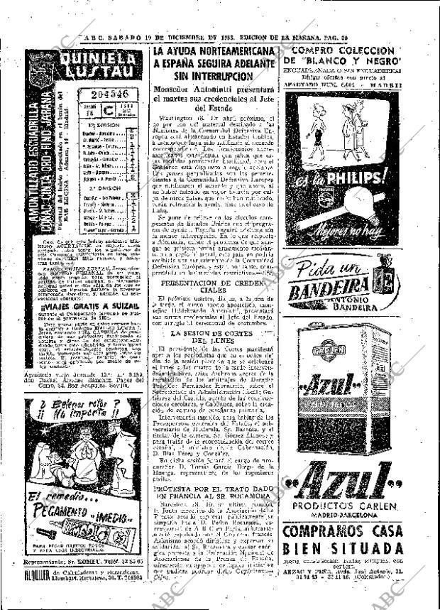 ABC MADRID 19-12-1953 página 30