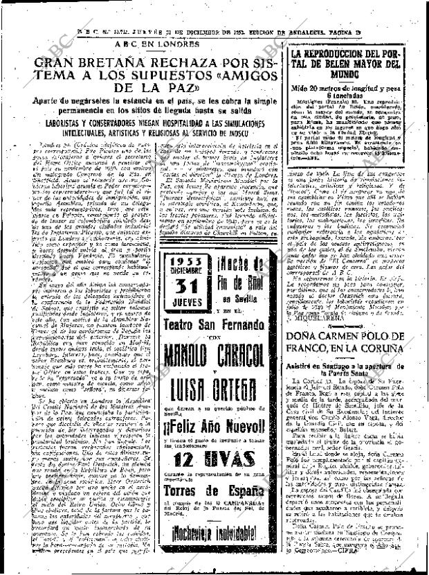 ABC SEVILLA 31-12-1953 página 19
