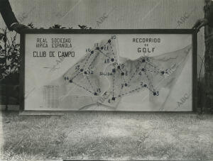 Plano del campo de golf de 18 hoyos de la Real Sociedad Hípica Española Club de...