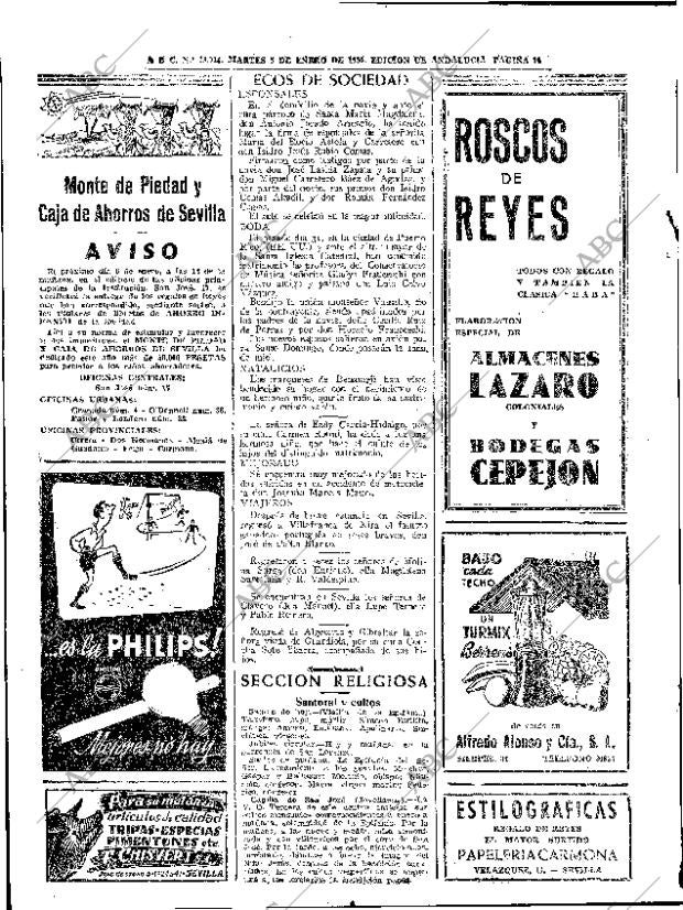 ABC SEVILLA 05-01-1954 página 14