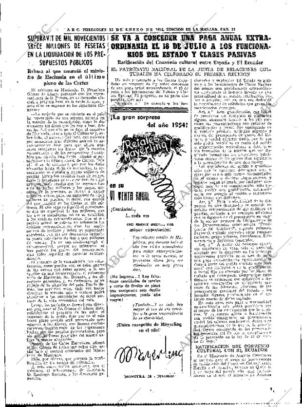 ABC MADRID 13-01-1954 página 17