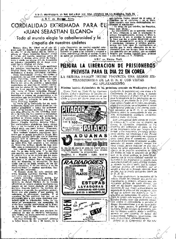 ABC MADRID 13-01-1954 página 21