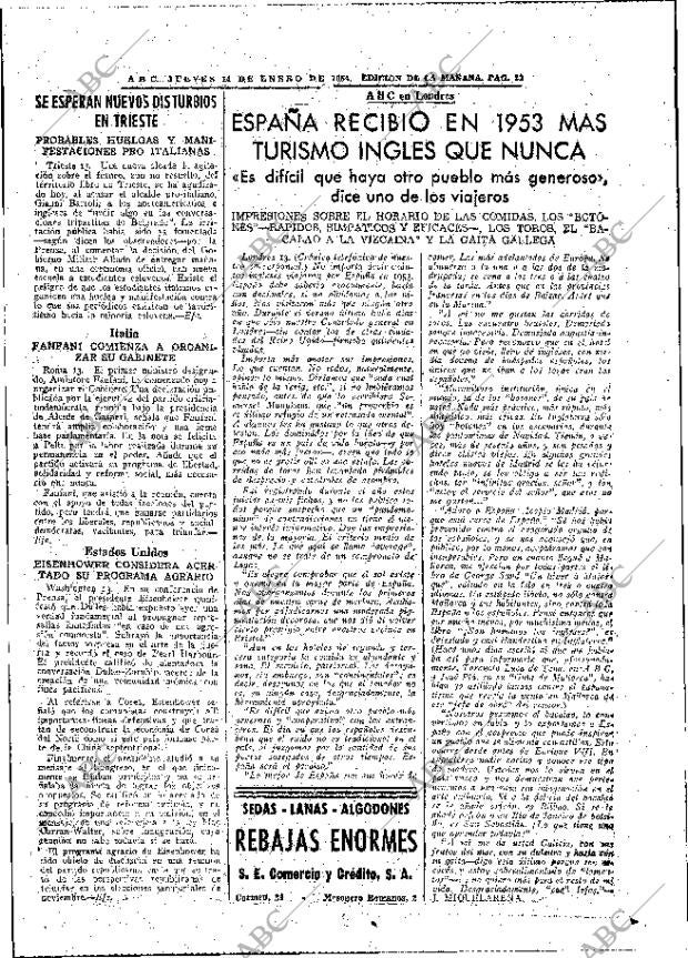 ABC MADRID 14-01-1954 página 22