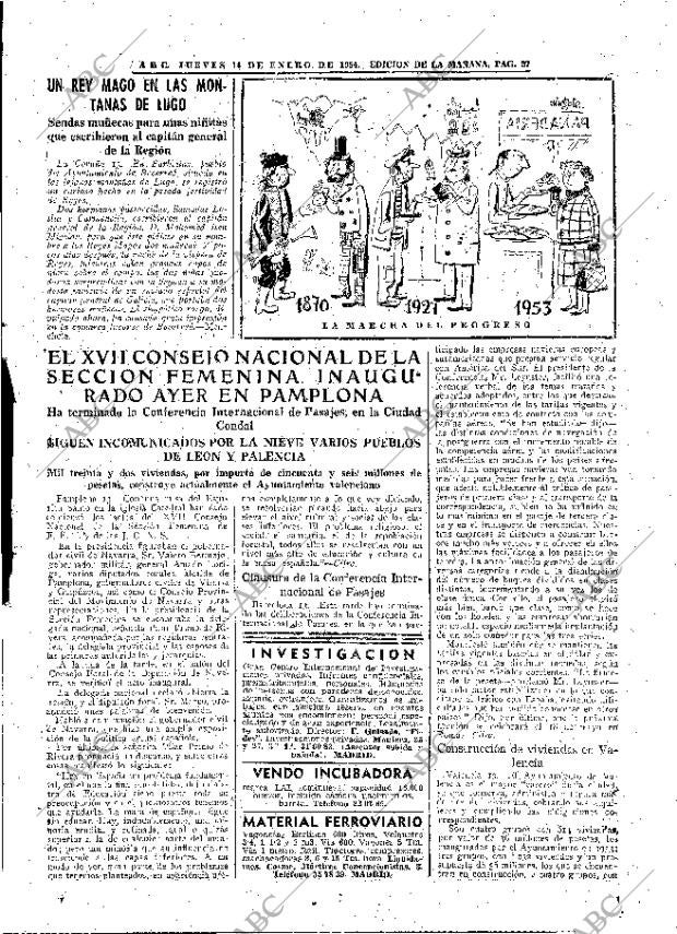 ABC MADRID 14-01-1954 página 27