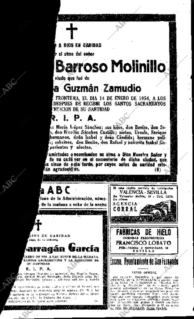 ABC SEVILLA 15-01-1954 página 20