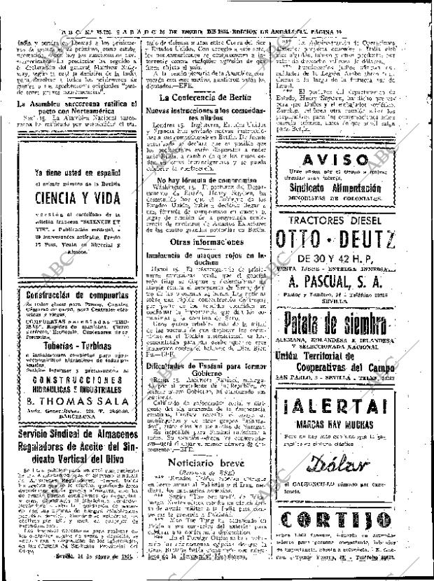 ABC SEVILLA 16-01-1954 página 10