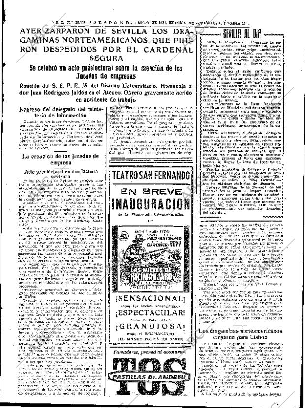 ABC SEVILLA 16-01-1954 página 15