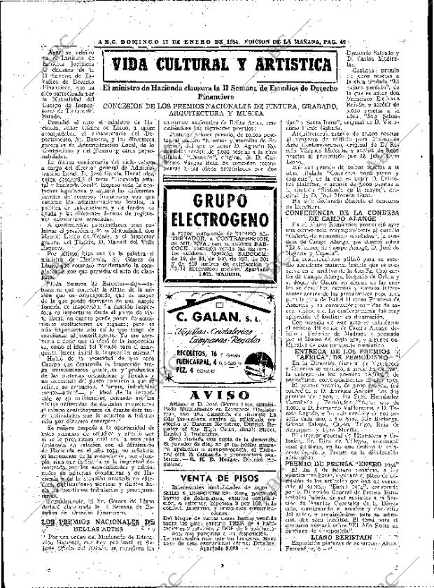 ABC MADRID 17-01-1954 página 40