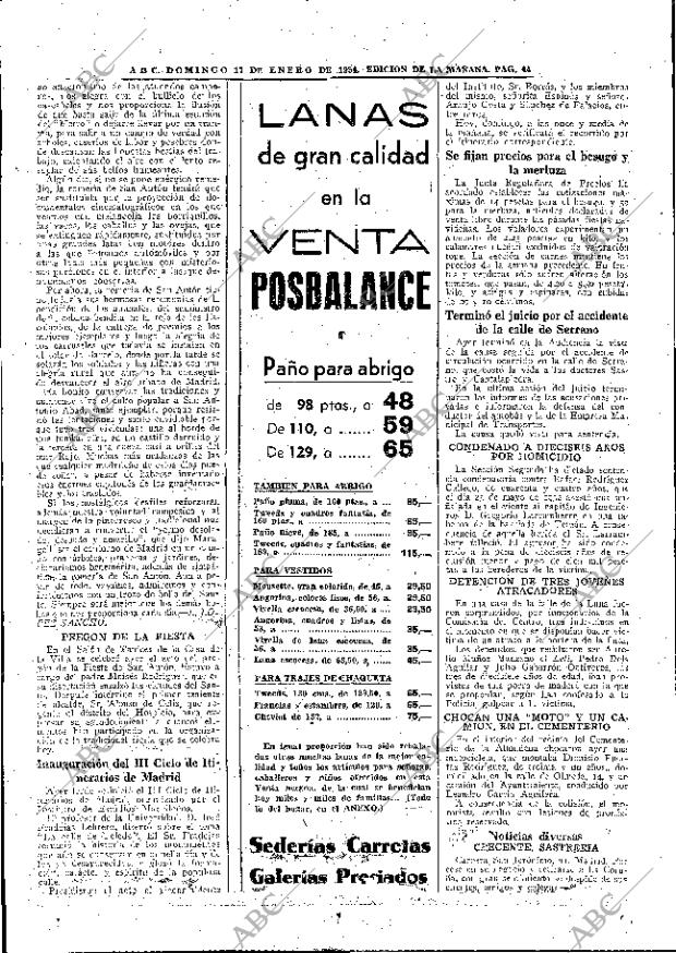 ABC MADRID 17-01-1954 página 44