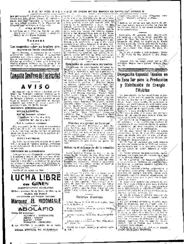 ABC SEVILLA 23-01-1954 página 14