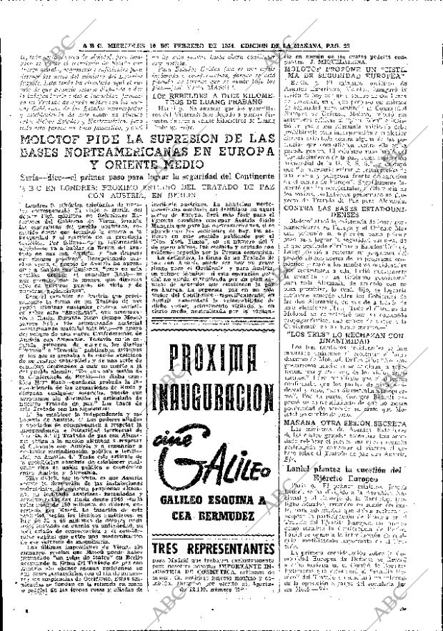 ABC MADRID 10-02-1954 página 20