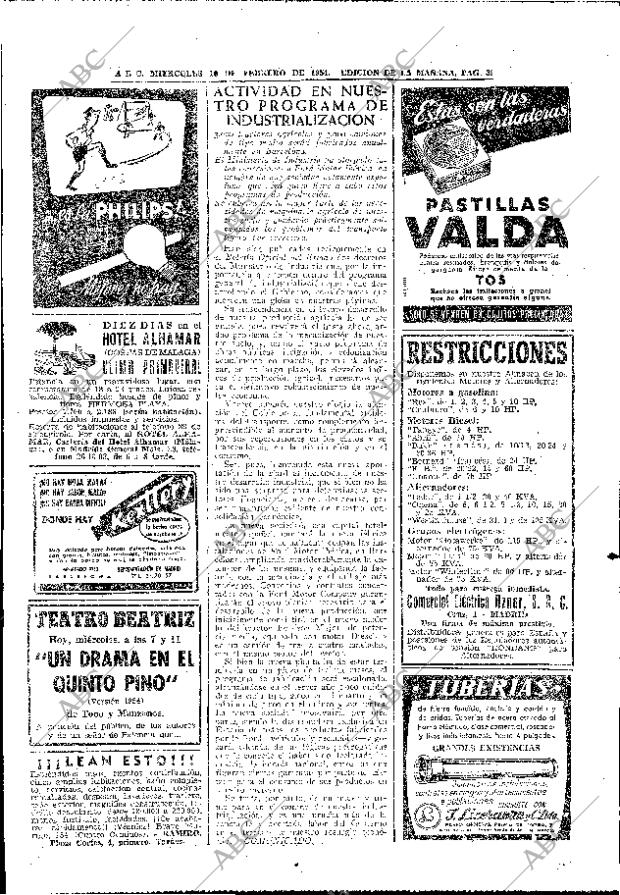 ABC MADRID 10-02-1954 página 32