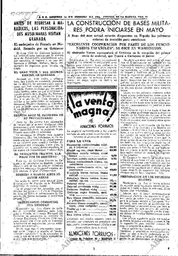 ABC MADRID 14-02-1954 página 49