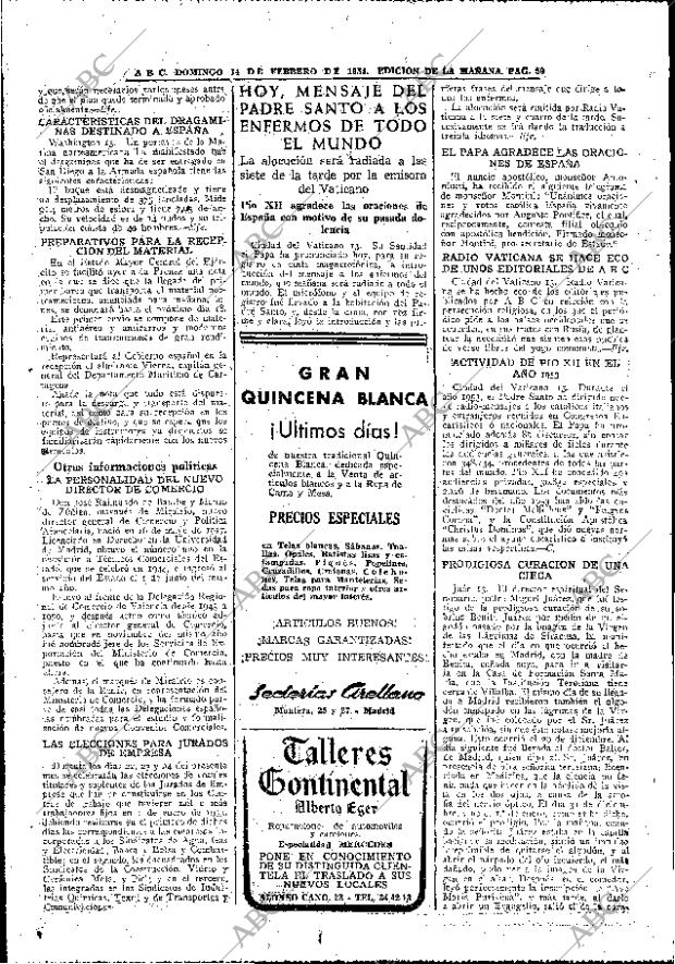 ABC MADRID 14-02-1954 página 50