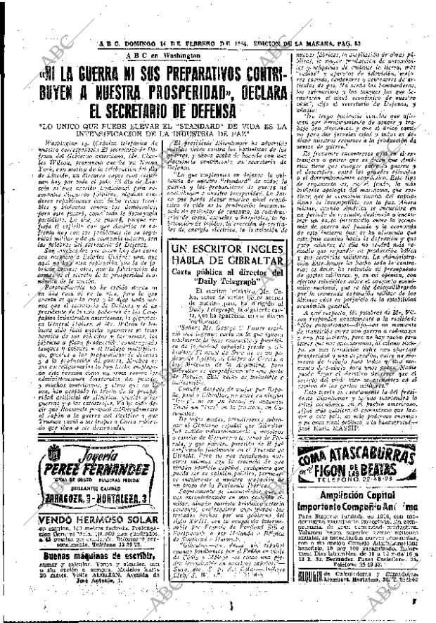 ABC MADRID 14-02-1954 página 53