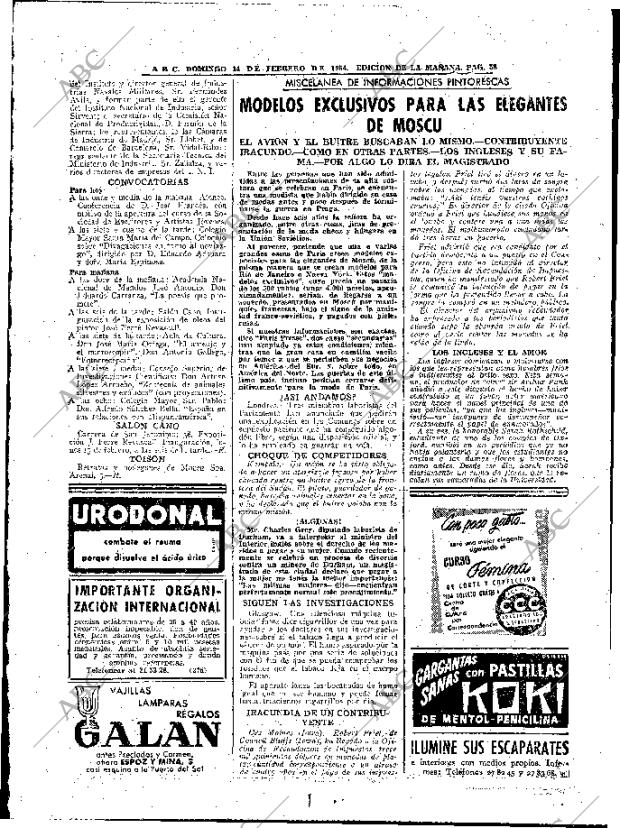 ABC MADRID 14-02-1954 página 58