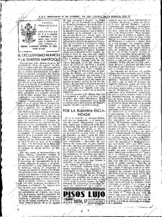 ABC MADRID 17-02-1954 página 16
