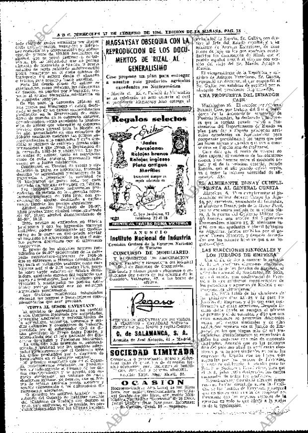 ABC MADRID 17-02-1954 página 18