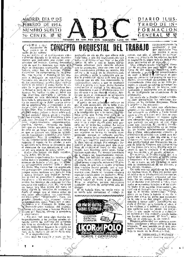 ABC MADRID 17-02-1954 página 3