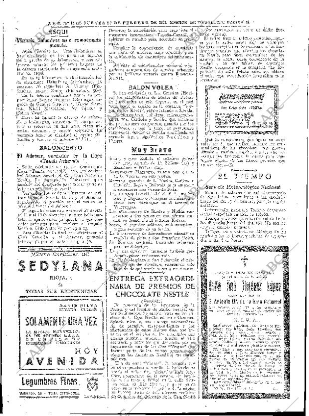 ABC SEVILLA 18-02-1954 página 20