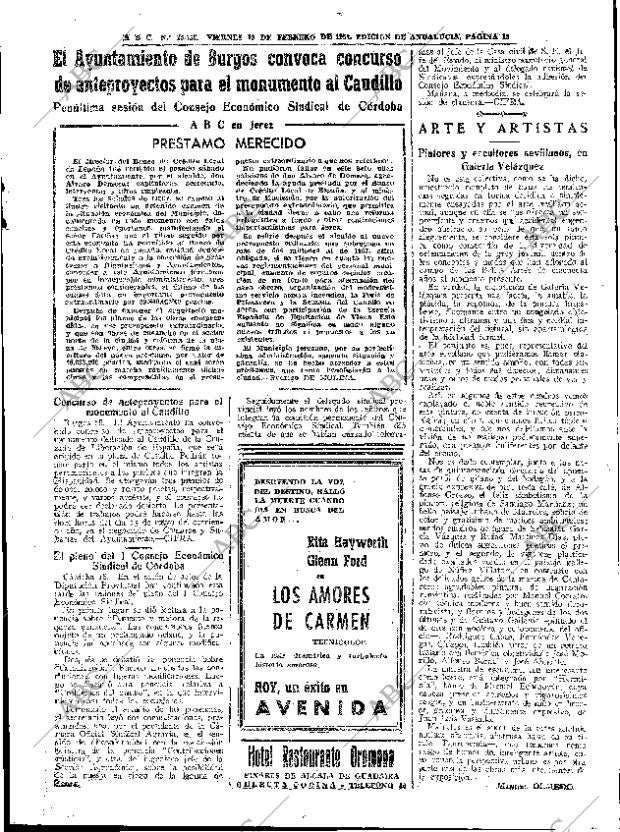 ABC SEVILLA 19-02-1954 página 13