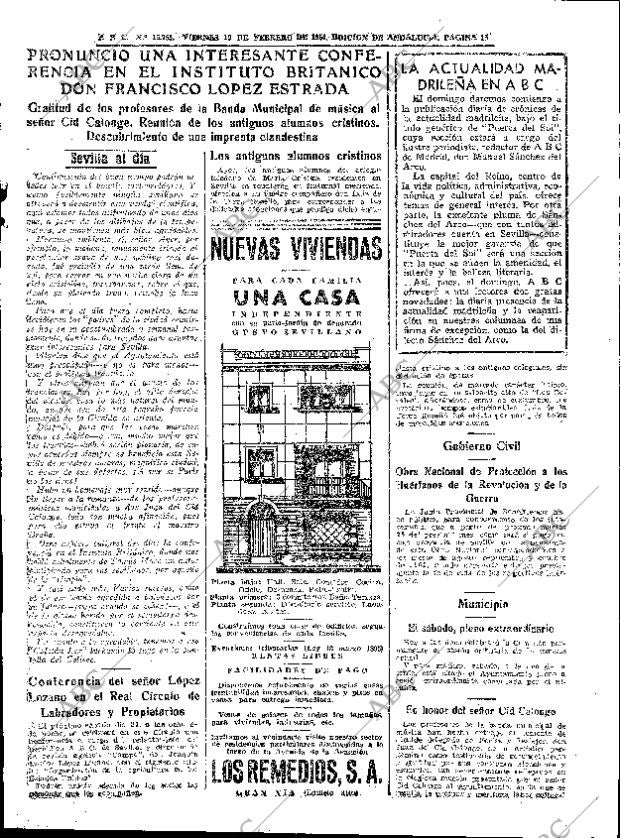 ABC SEVILLA 19-02-1954 página 15