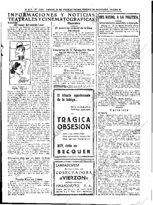 ABC SEVILLA 19-02-1954 página 19