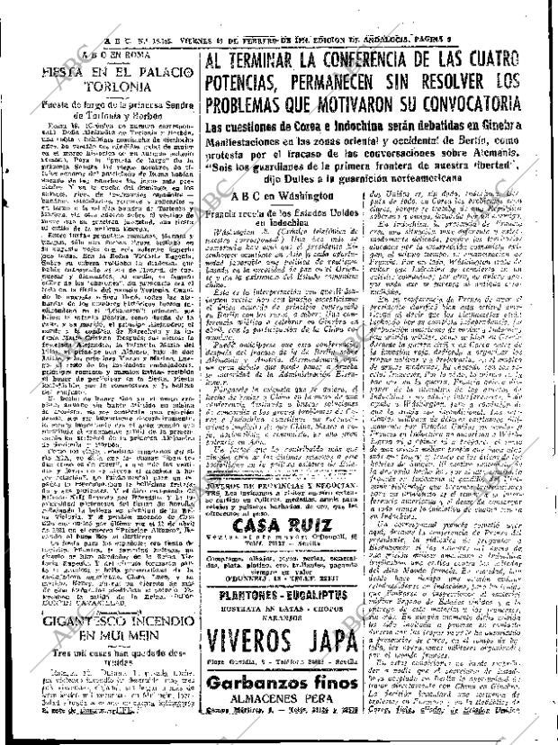 ABC SEVILLA 19-02-1954 página 9