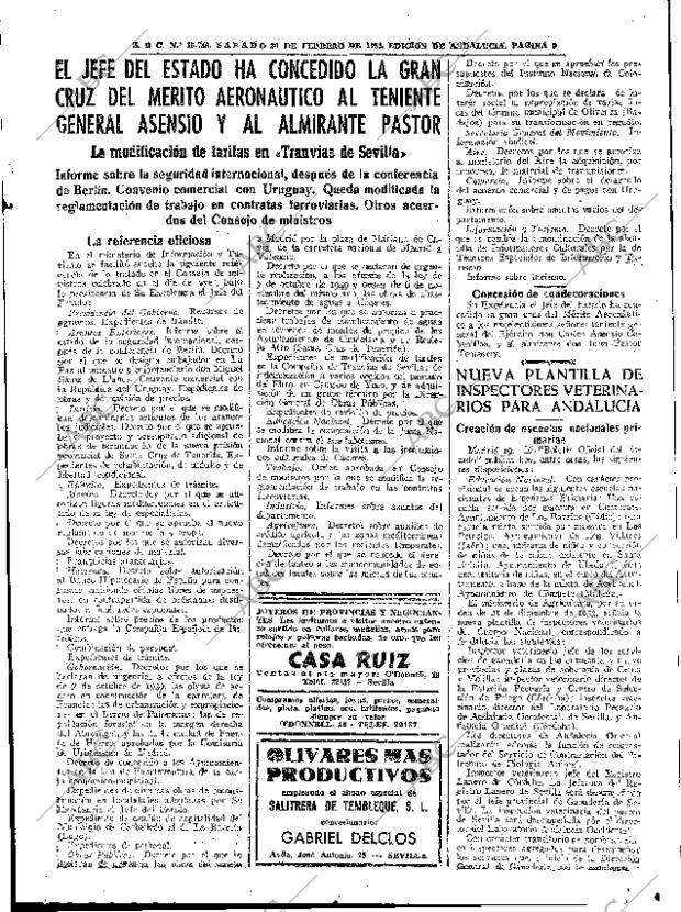 ABC SEVILLA 20-02-1954 página 9