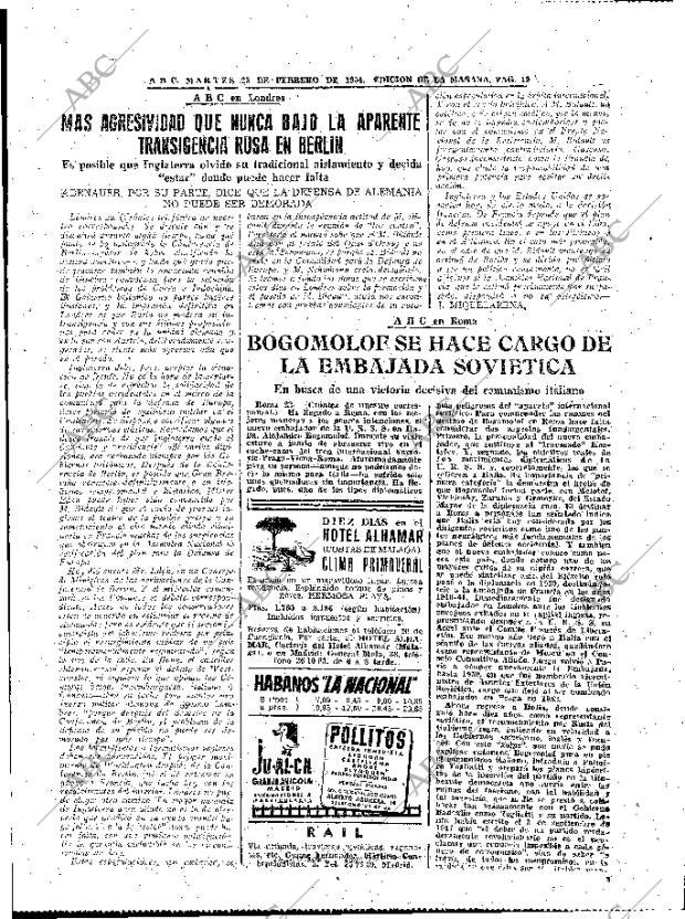 ABC MADRID 23-02-1954 página 19