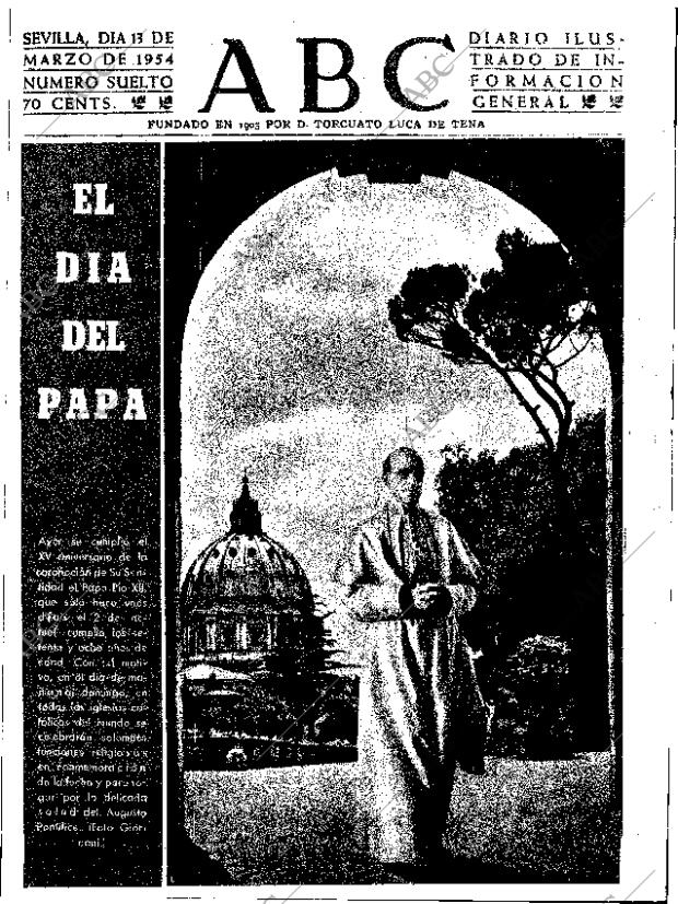 ABC SEVILLA 13-03-1954 página 1