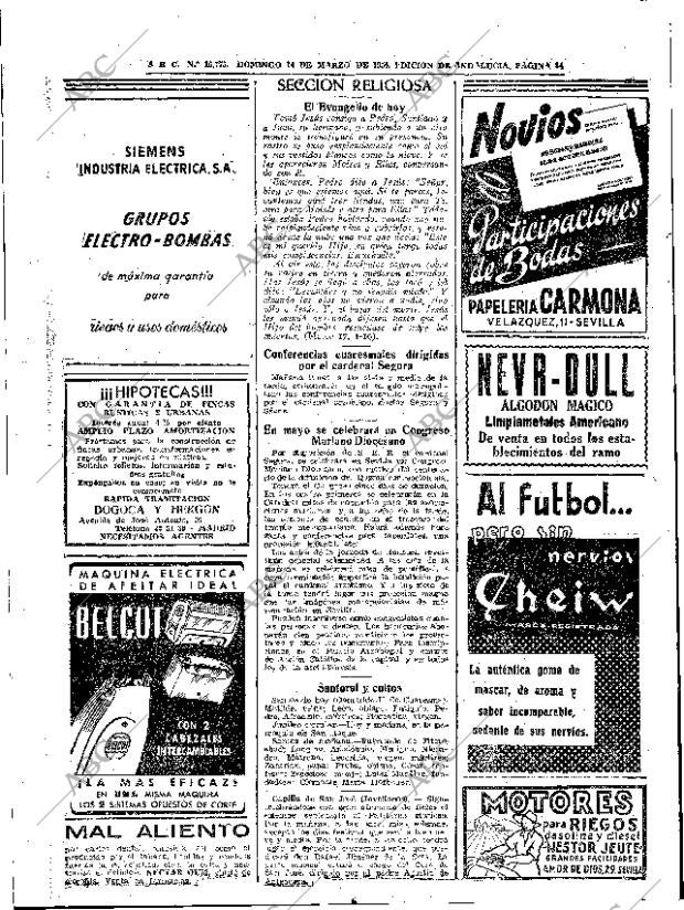 ABC SEVILLA 14-03-1954 página 34