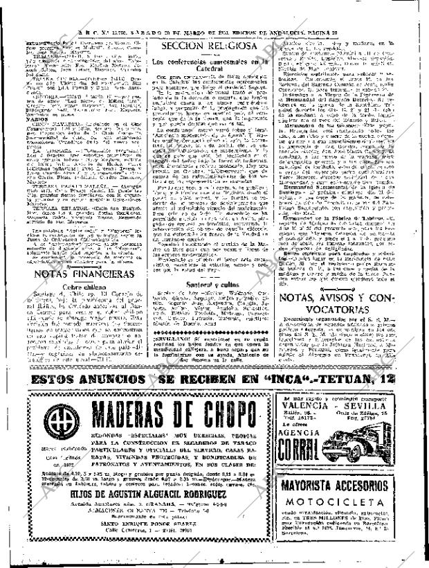 ABC SEVILLA 20-03-1954 página 20