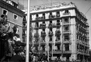 Animación en el desfile de la victoria de 1954
