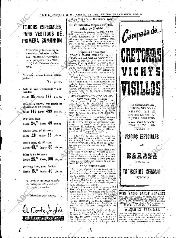 ABC MADRID 22-04-1954 página 22