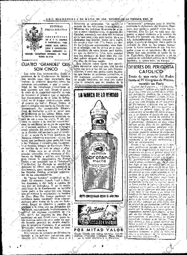 ABC MADRID 05-05-1954 página 16