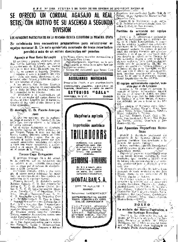 ABC SEVILLA 06-05-1954 página 45