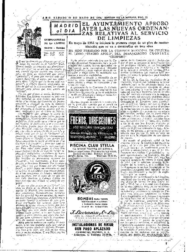 ABC MADRID 29-05-1954 página 25