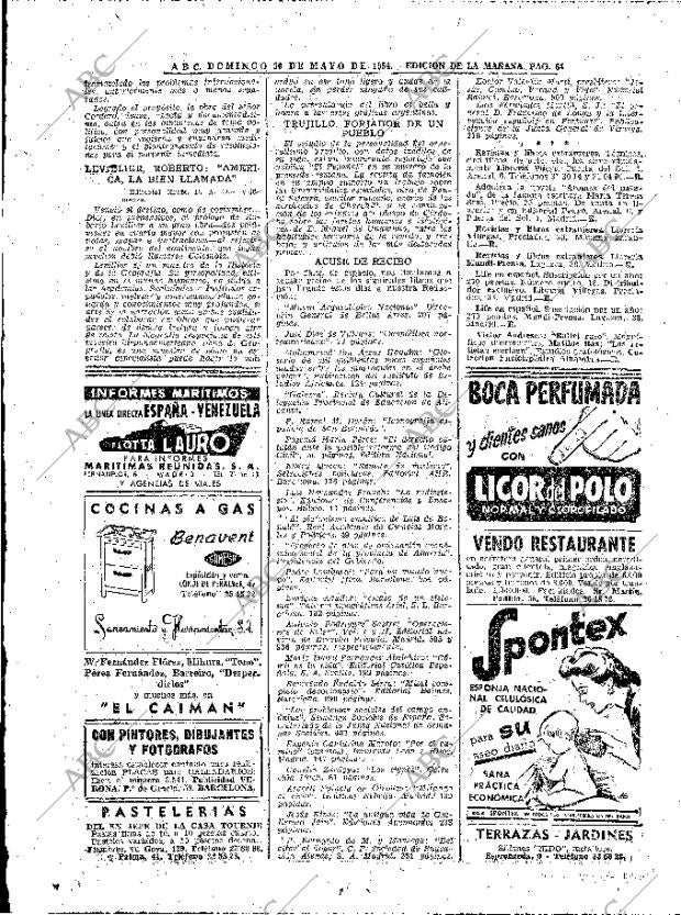 ABC MADRID 30-05-1954 página 62