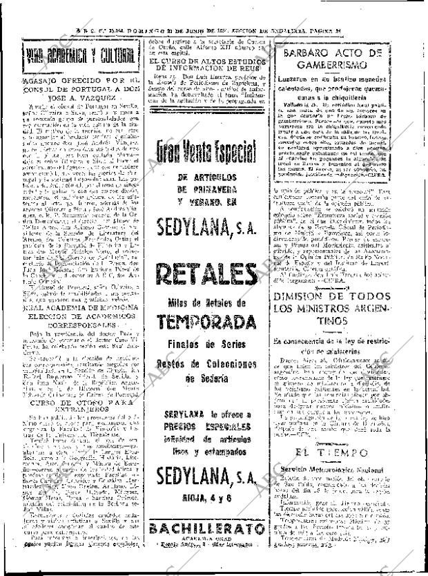ABC SEVILLA 27-06-1954 página 26